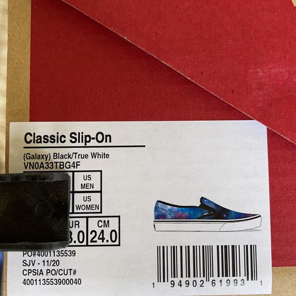 Vans Classic Slip-On Galaxy Black/True White WMNS - Picture 16 of 16